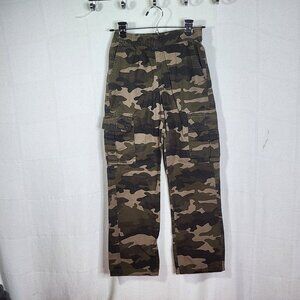 The Children's Place Olive Camo Adjustable Waist Pullon Cotton Cargo Pants Sz 10